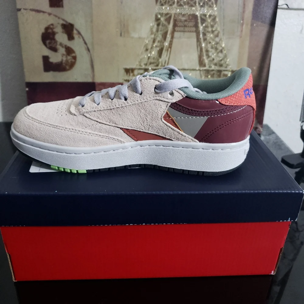 💯NEW Reebok Club C 85 DoubleWomen's • Pink/Gray/Coral💯Original💯 - Picture 4 of 9